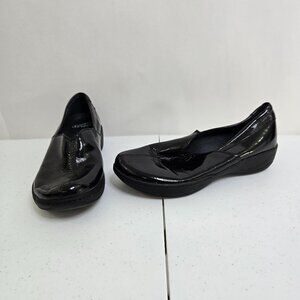 Dansko Clogs 40 10 10.5 Black Patent Leather Shiny Loafers Comfort Work Solid